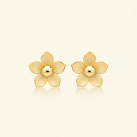 Petal Bloom Gold Stud Earrings