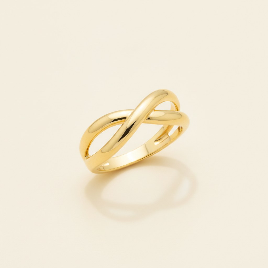 Aurelia Twist Gold Ring — BIS-hallmarked, Vivana by Kalash Jewellers