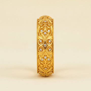 Heritage Charm Gold Bangle