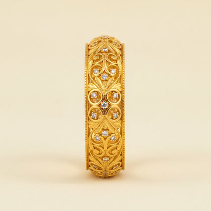 Heritage Charm Gold Bangle
