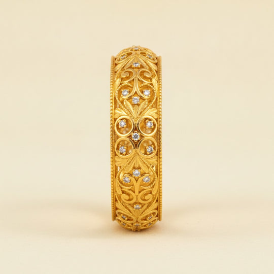 Heritage Charm Gold Bangle