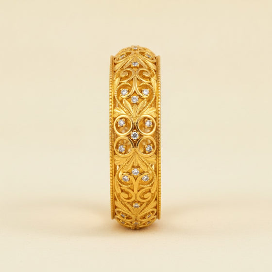 Heritage Charm Gold Bangle