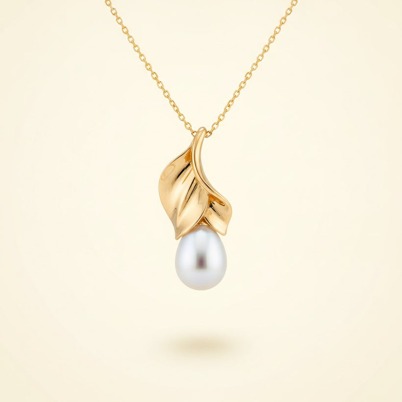 Whispering Petal Gold Pendant — BIS-hallmarked, Vivana by Kalash Jewellers