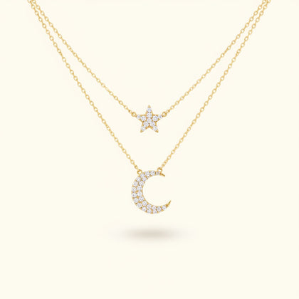 Celestial Layer Gold Necklace