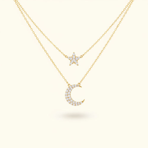 Celestial Layer Gold Necklace — BIS-hallmarked, Vivana by Kalash Jewellers