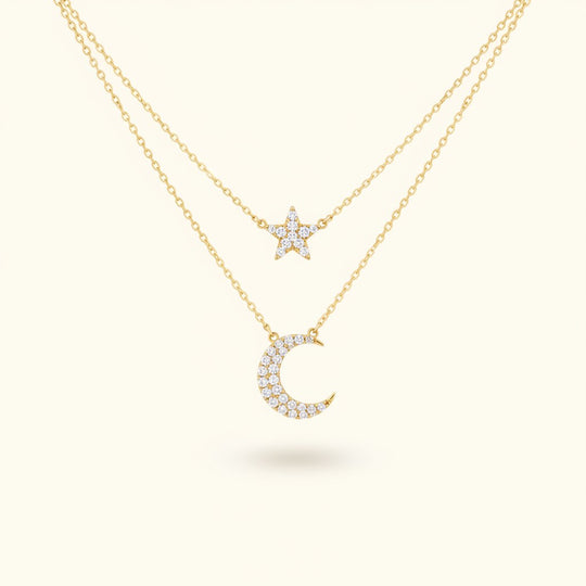 Celestial Layer Gold Necklace