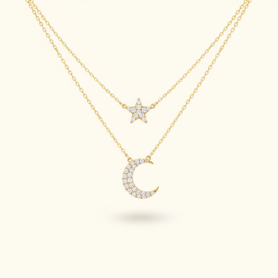 Celestial Layer Gold Necklace